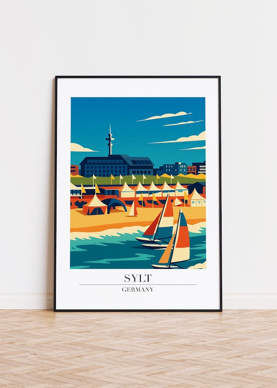 Sylt Germany Poster Modern Illustration Art Print