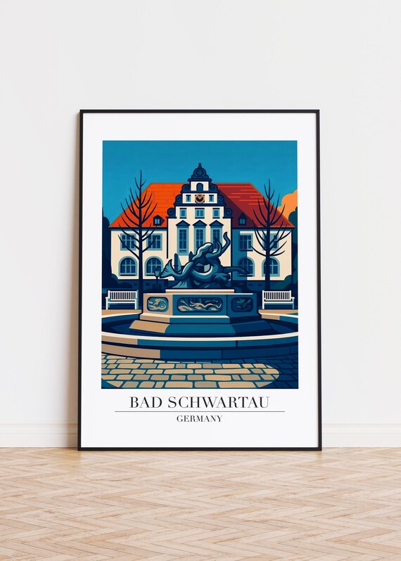 Bad Schwartau Germany Poster Modern City Illustration Art
