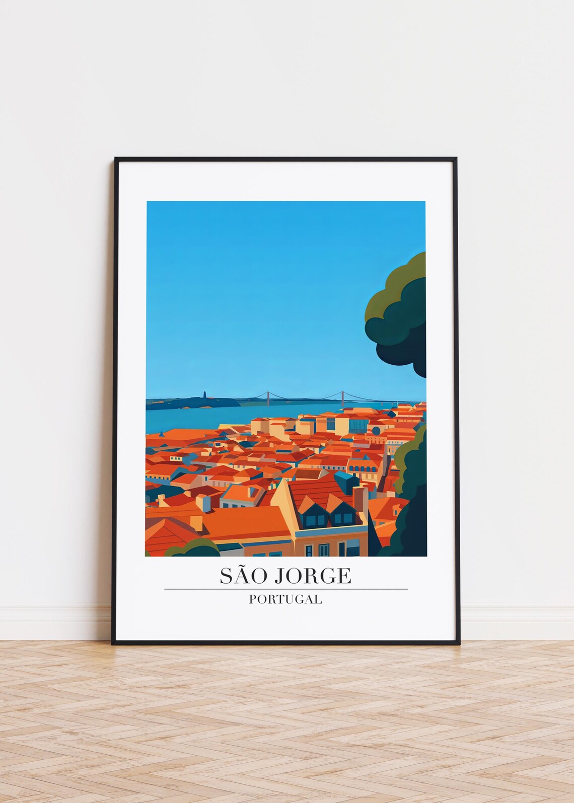 So Jorge Portugal City Illustration Poster Print