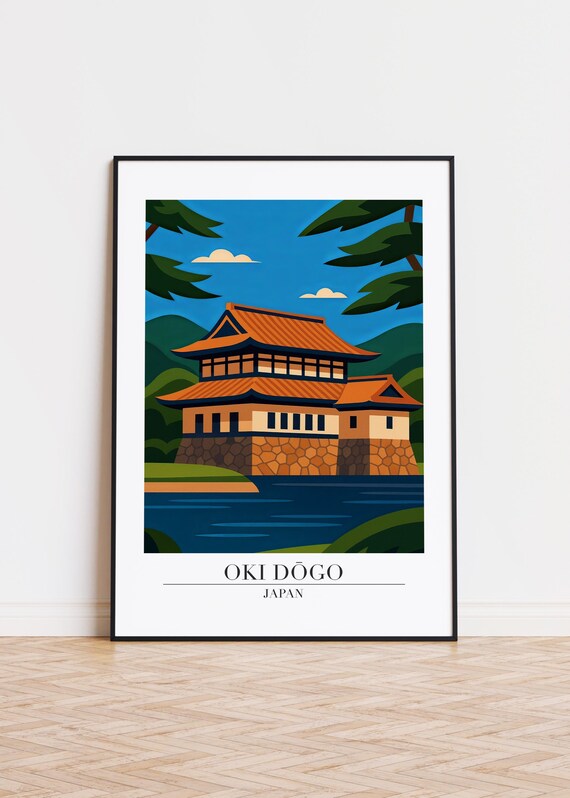 Oki Dgo Japan Poster Modern City Illustration Art