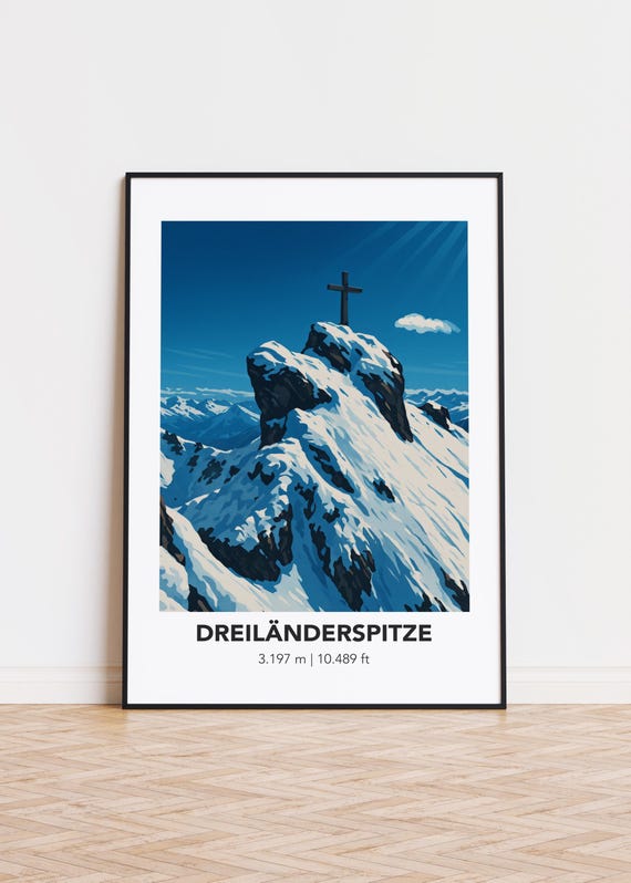 Dreilnderspitze Poster Mountain Art Print