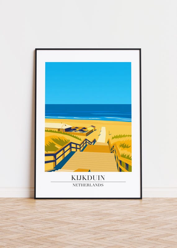Kijkduin Netherlands Poster Modern City Art Print