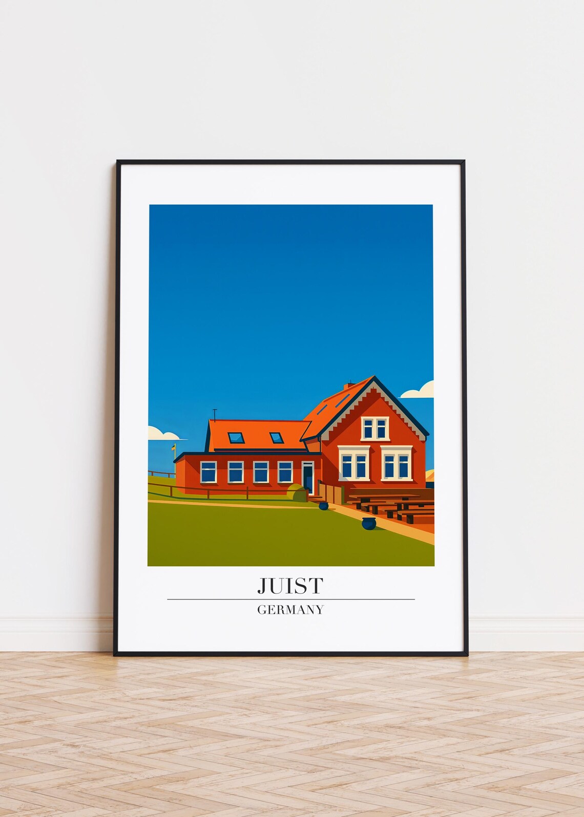 Juist Germany Poster Modern Minimalist Travel Print