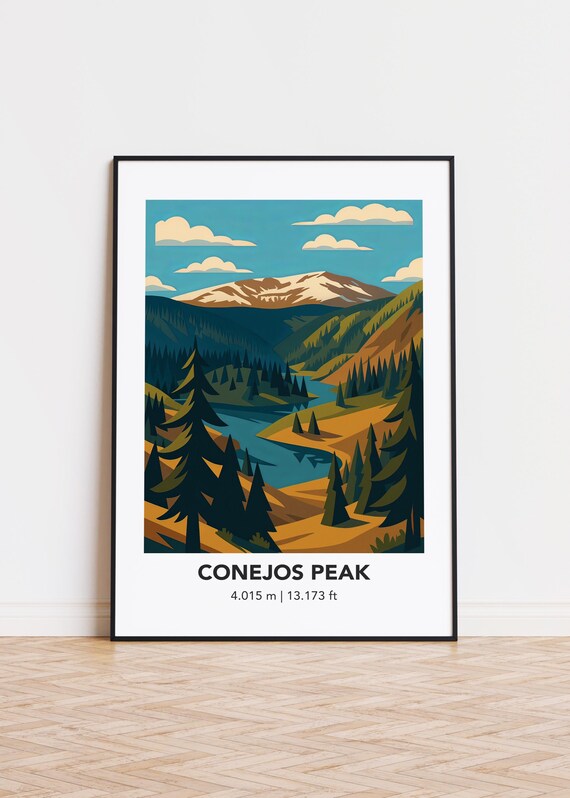 Conejos Peak Art Print Mountain Illustration Poster