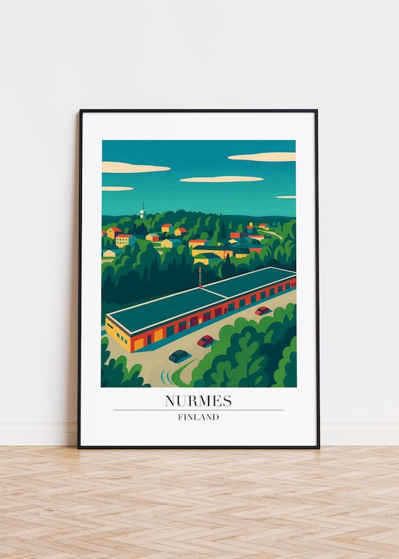 Nurmes Finland Poster Minimalist Illustration Art