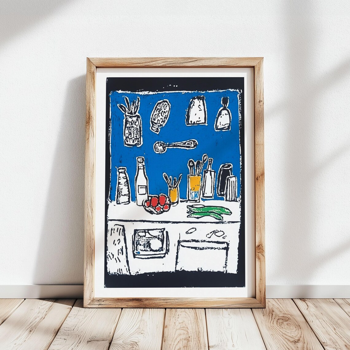 Contemporary Kitchen Retro Diner Poster, Bistro Dining