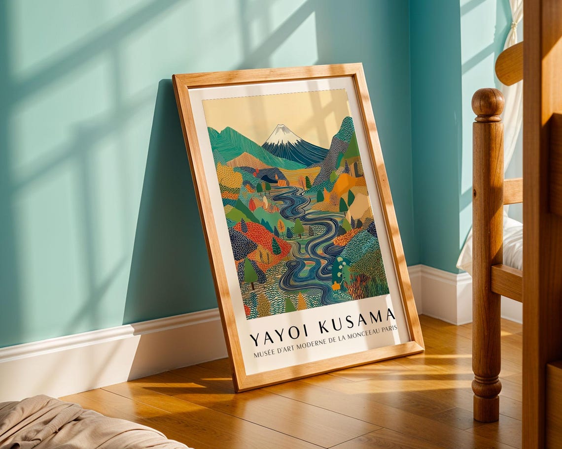 Yayoi Kusama Mount Fuji Print Japanese Mountain Landscape Poster Colourful Modern Art For Living Room Bedroom Or Office - Image 5