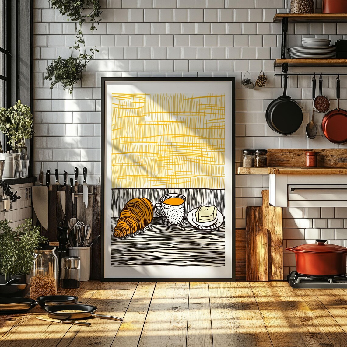 Retro Diner Poster, Contemporary Kitchen Decor - Image 3