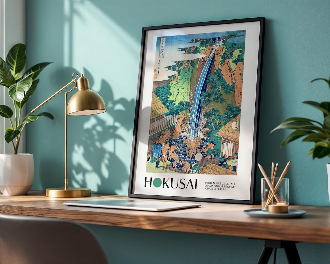 Katsushika Hokusai, Rben Falls At Mt Yama Art Print - Image 2