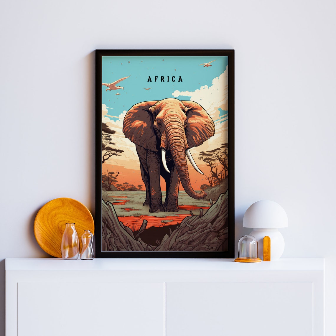 Africa Poster Kruger National Park Safari Wildlife Art Africa Safari Africa Travel Print Vintage Africa Poster Africa Safari Print - Image 3