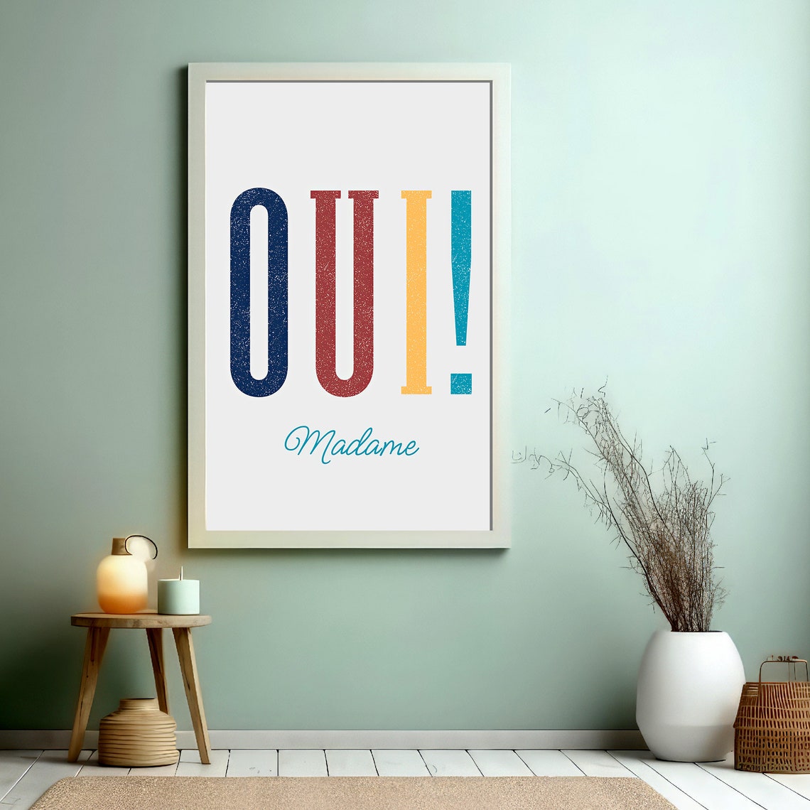 Oui Oui Art Print Oui Madame Poster French Home Decor French Art Print French Wall Art Inspirational Wall Art Neutral Wall Art - Image 2