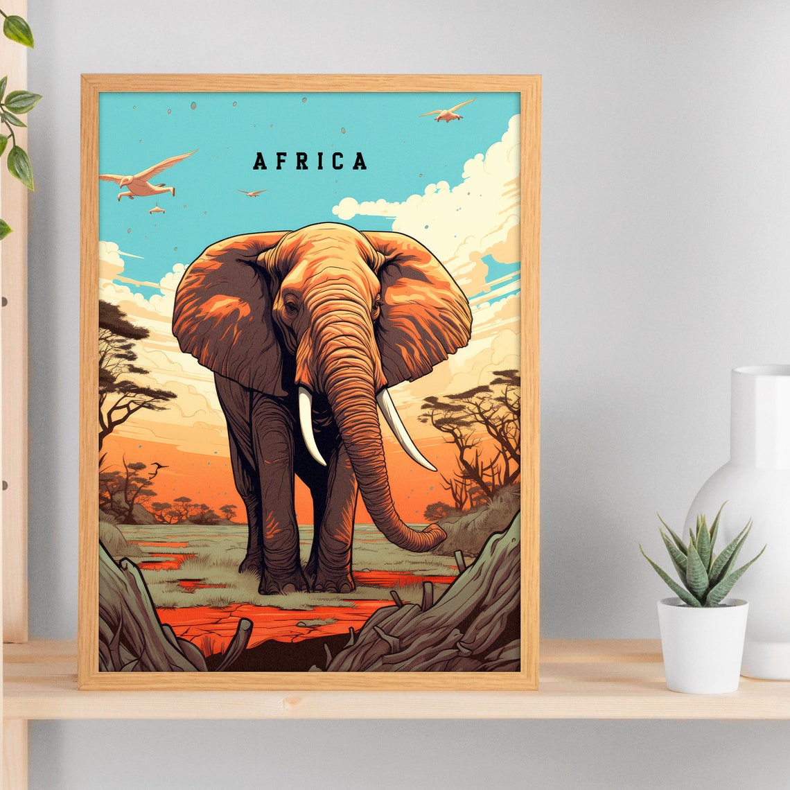 Africa Poster Kruger National Park Safari Wildlife Art Africa Safari Africa Travel Print Vintage Africa Poster Africa Safari Print - Image 5