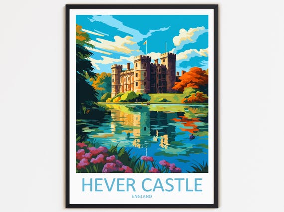 Hever Castle Travel Print Wall Decor Wall Art Hever Castle Wall Hanging Home Dcor Hever Castle Gift Art Lovers England Art Home Decoration