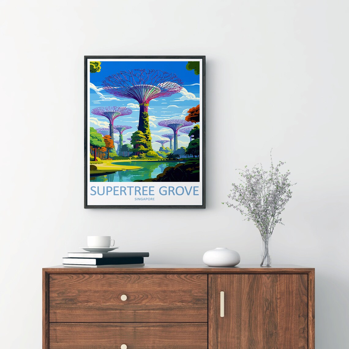 Supertree Grove Travel Poster, Singapore Gift - Image 2