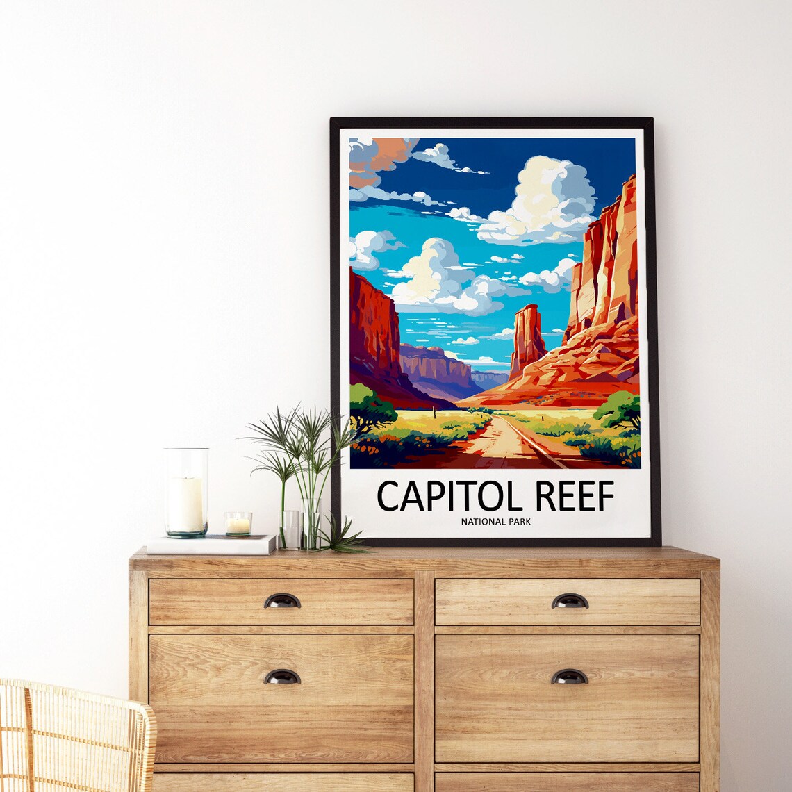 Capitol Reef National Park Travel Poster, Hiking Landscape - Image 3
