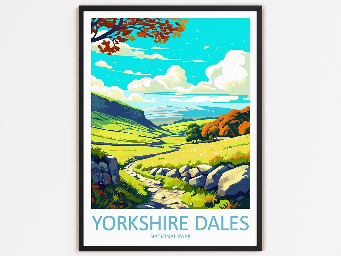 Yorkshire Dales National Park Travel Poster