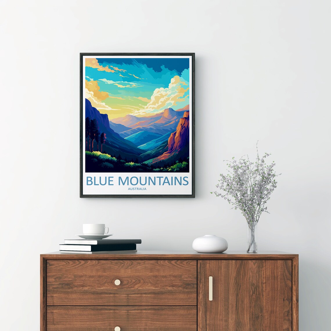 Blue Mountains Travel Poster, Australia Gift - Image 2