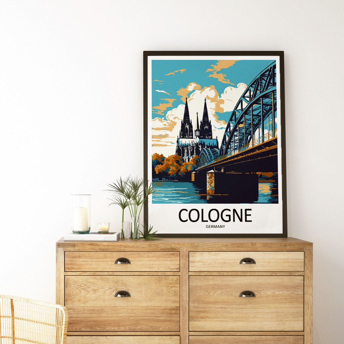 Cologne Travel Poster, Germany Wall Decor - Image 3
