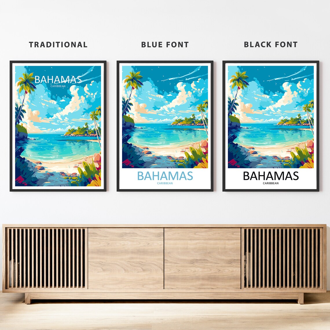 Bahamas Travel Print, Caribbean Home Decor - Image 2