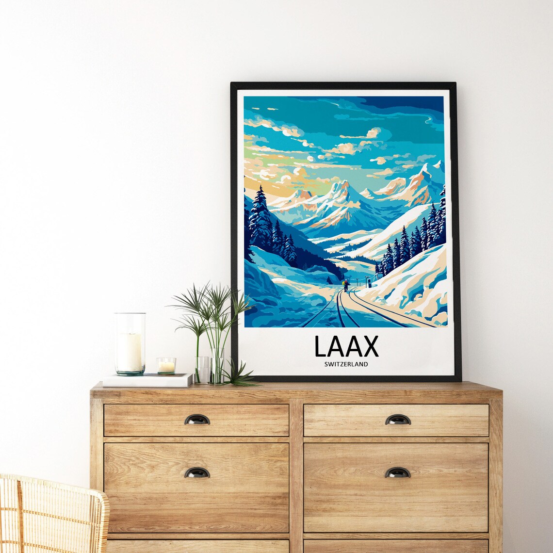 Laax Travel Poster, Switzerland Wall Decor - Image 3