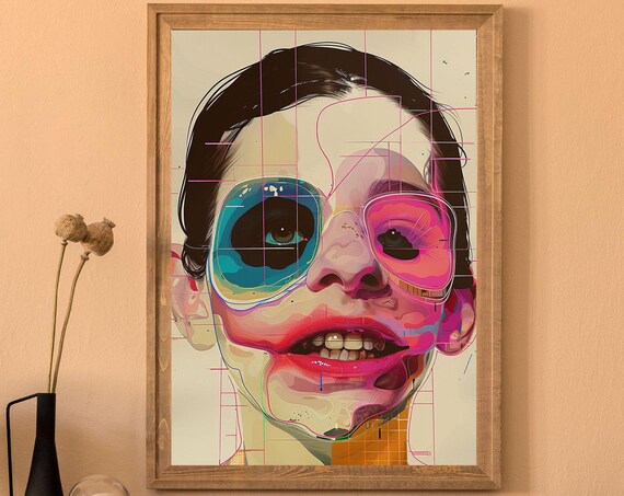 Grid Addiction No8 Unique Canvas Art Print