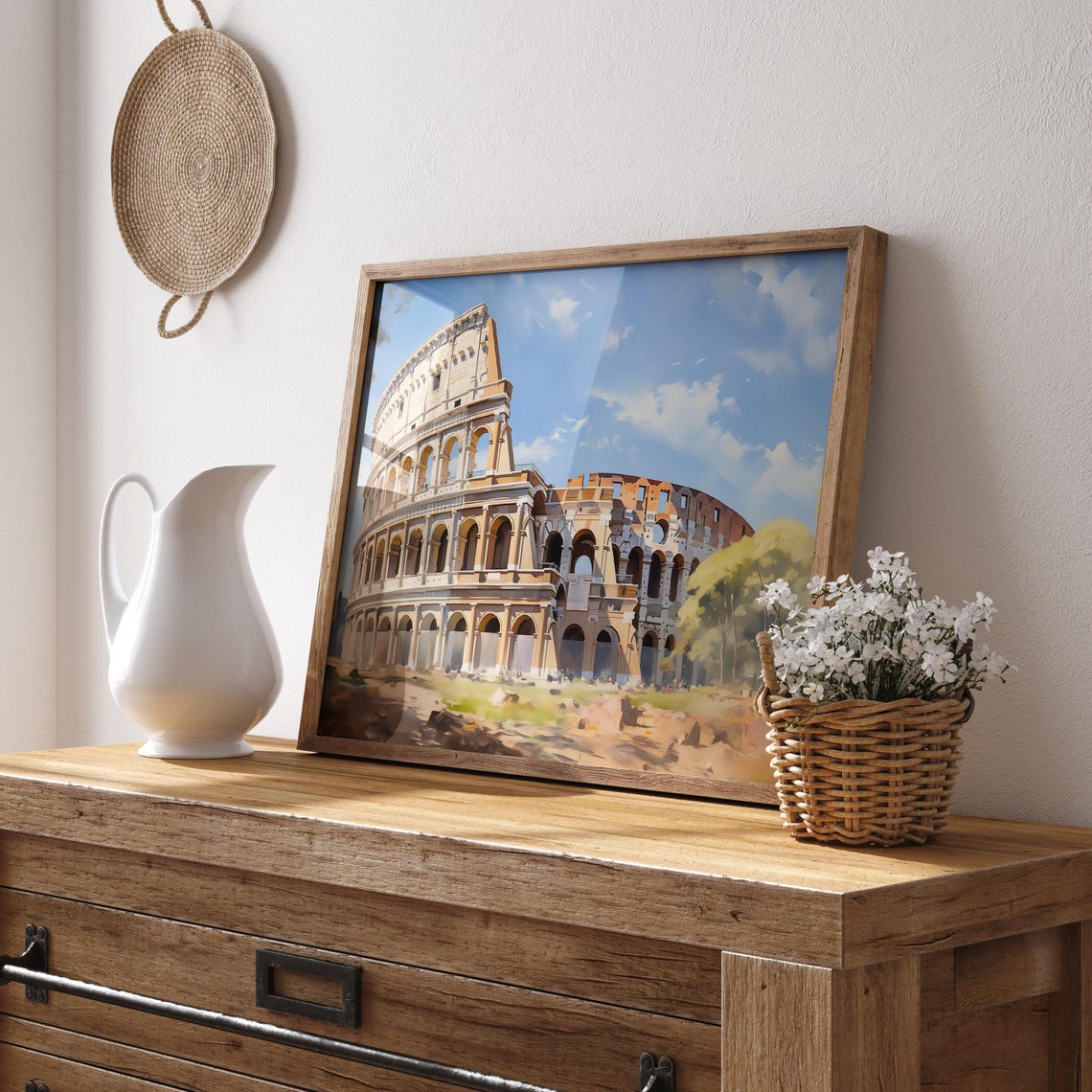 Rome Colosseum in Bright Daylight with Blue Sky Travel Poster - Image 3