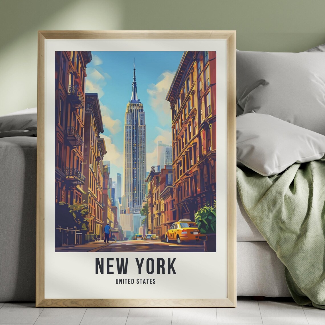 New York Empire State Travel Poster, Wall Art - Image 4
