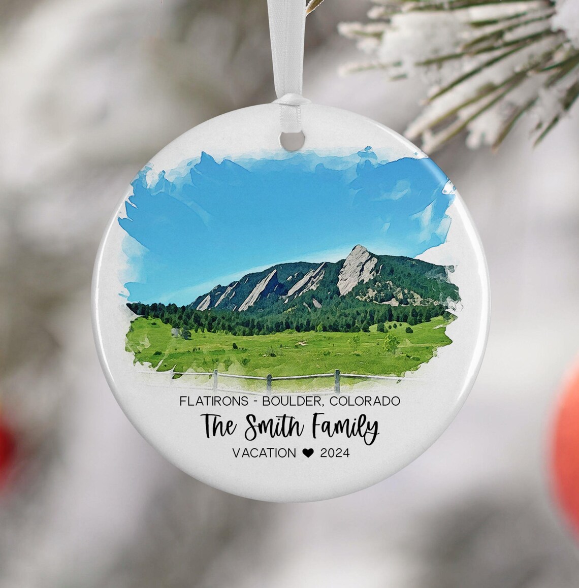 Custom Flatirons Boulder Colorado Travel Poster