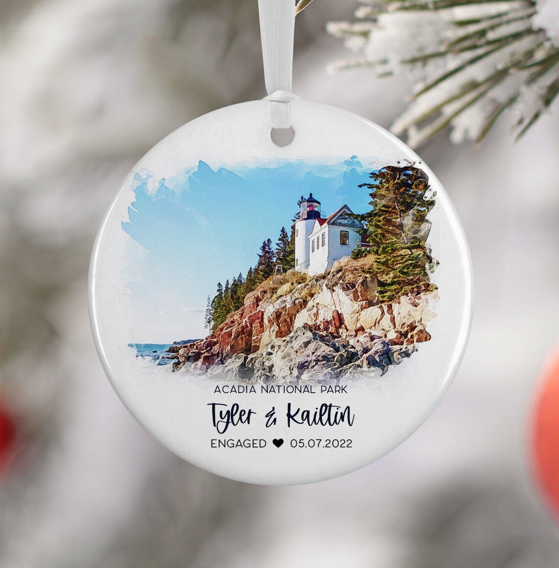 Acadia National Park Ornament Travel Gift Poster
