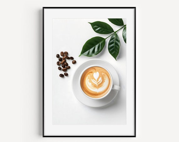 Minimalist Coffee Cup Wall Art Coffee Poster Cafe Decor Kitchen Decor Coffee Lover Espresso Coffee Prints Trendy Wall Art Home Decor