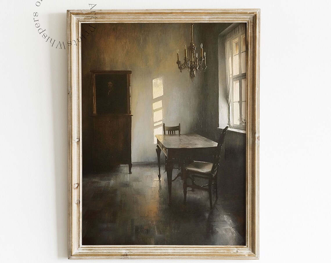 Evening Light Dark Academia Still Life Art Print