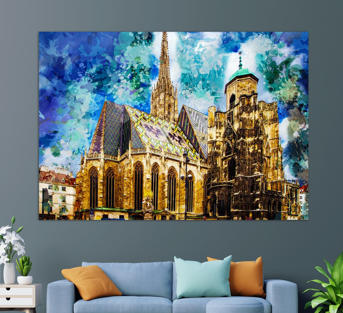 St. Stephen's Cathedral Vienna Abstract Art Print