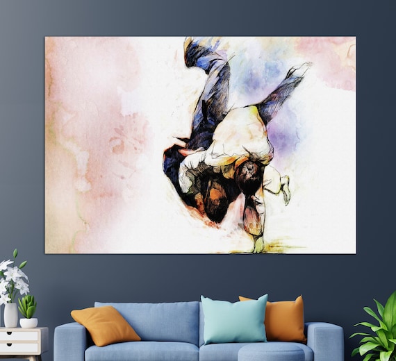 Judo Wall Art Judoka Gift Judo Gym Wall Decor Judo Painting Martial Arts Print Judo Print