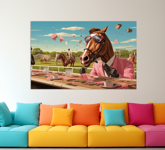 Funny Polocrosse Print Abstract Polocrosse Wall Art Polocrosse Painting Polocrosse Club Decor Polocrosse Gifts