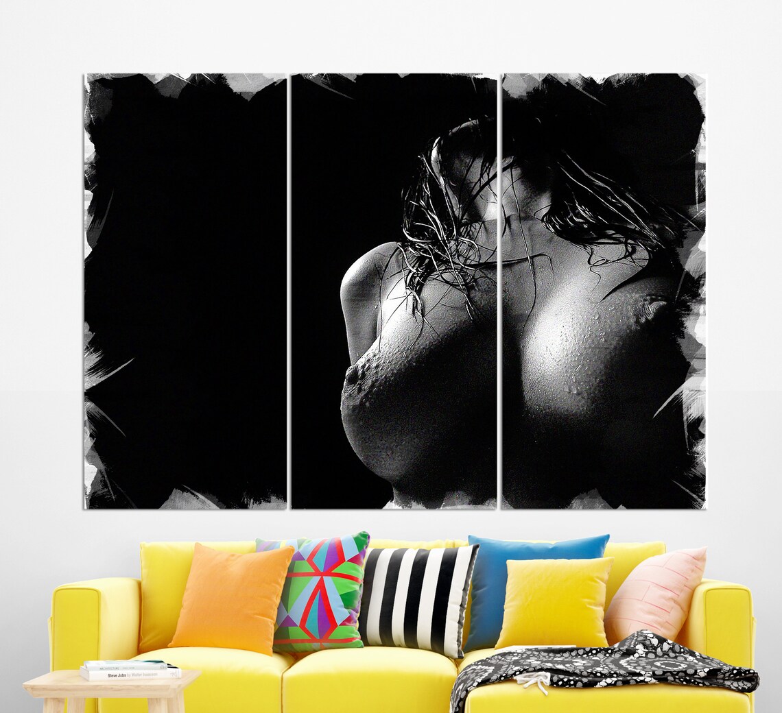 Black White Artistic Female Torso Boudoir Photography Fine Wall Art Print - Image 3