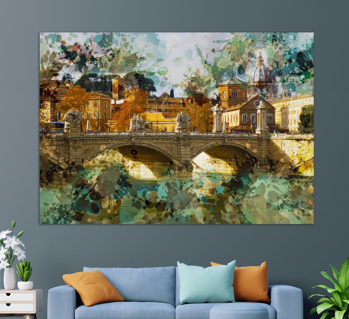Rome Abstract Art Print, Italian Travel Poster