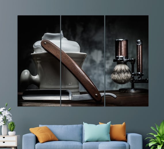 Barbershop Wall Art Barber Gift Barber Accessories Print Barbershop Painting Barbershop Wall Decor