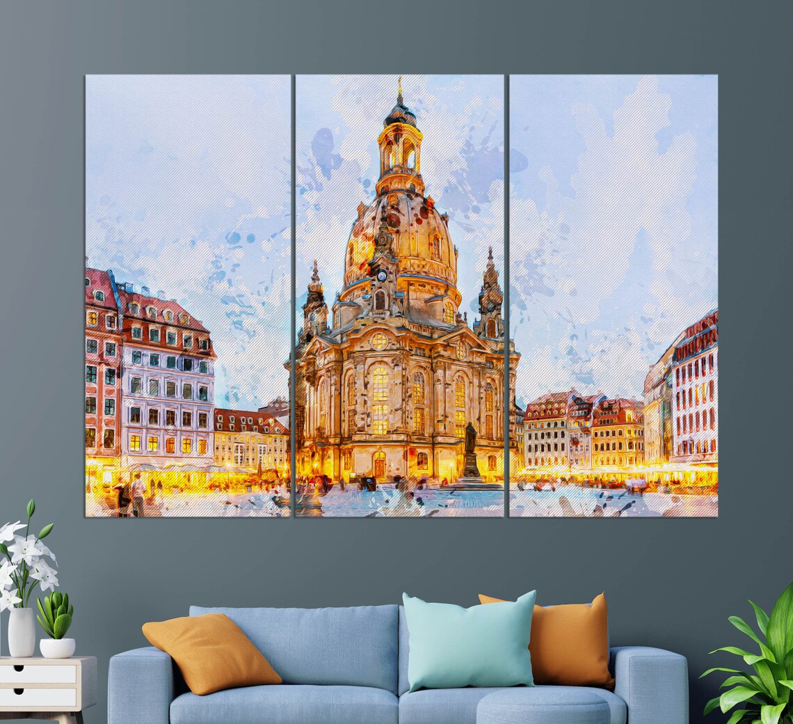 Dresden Painting, Abstract Modern Wall Art Print