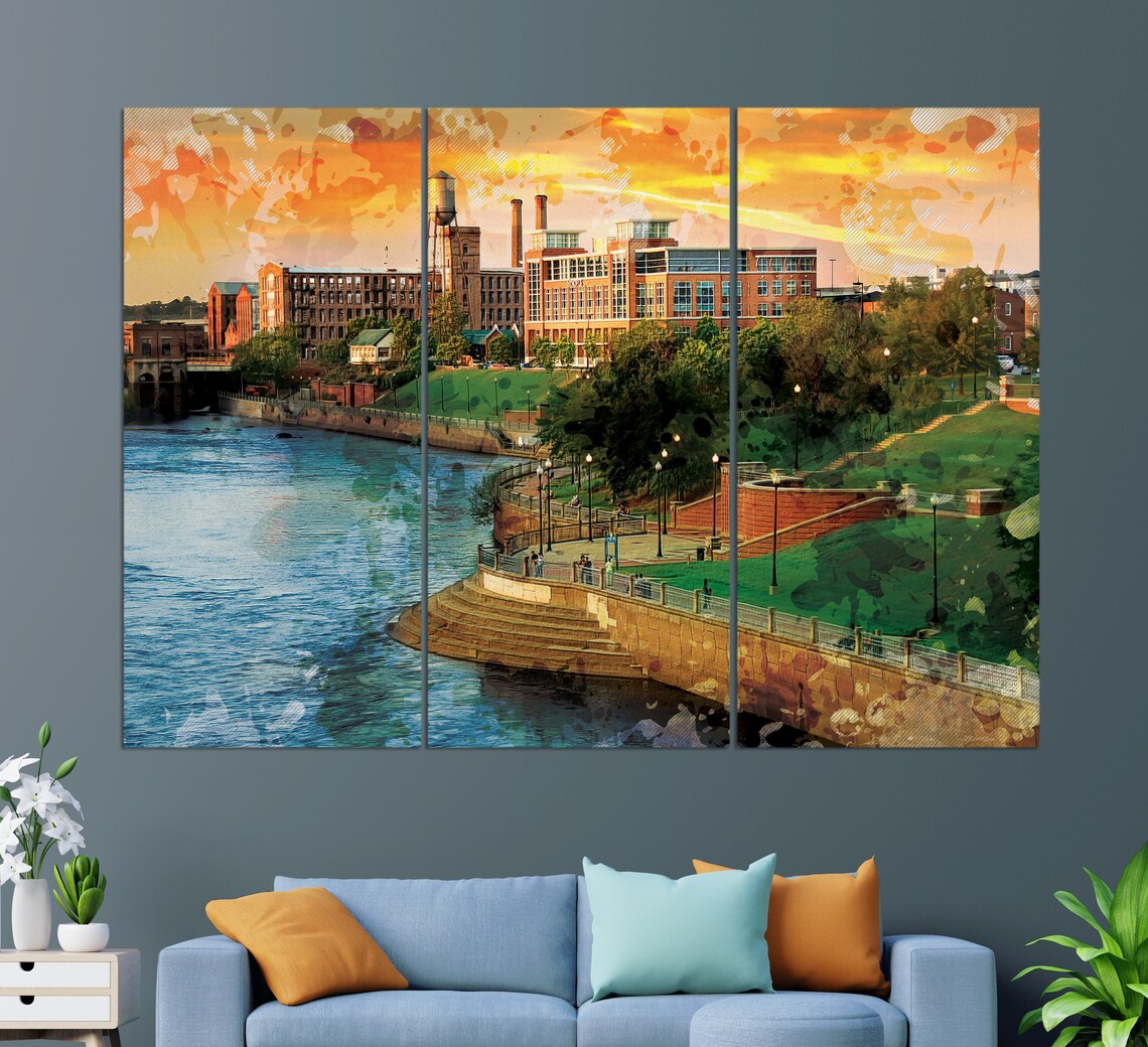 Columbus, Georgia Skyline Travel Poster, City View - Image 3