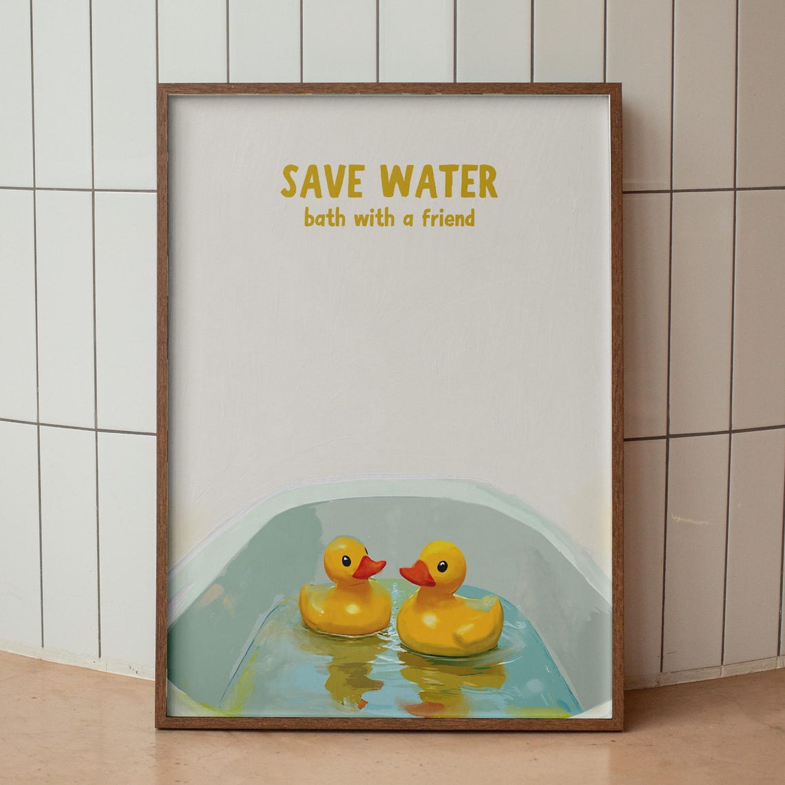Cute Bathroom Wall Art Funny Print Trendy Minimalist Preppy Poster