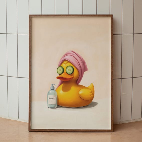 Cute Bathroom Wall Art Funny Print Trendy Minimalist Preppy Poster