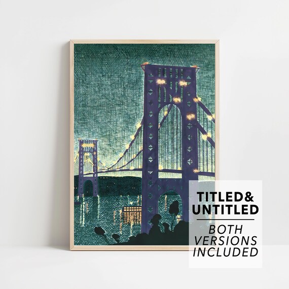 The New Yorker June 6 1931 Night Suspension Bridge Cityscape Poster