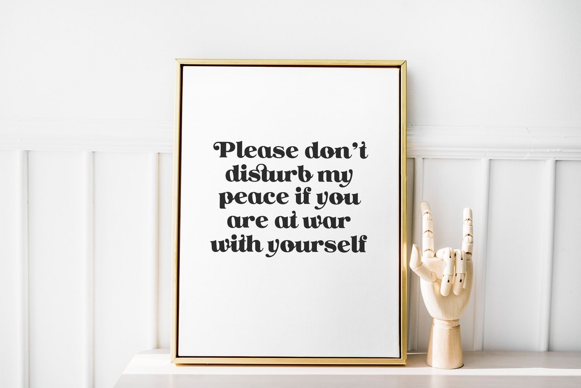 Dont Disturb My Peace Vintage Typographic Poster Print Zen Priorities Living Roombedroomkitchen Wall Art A5a4a3a2a1a0