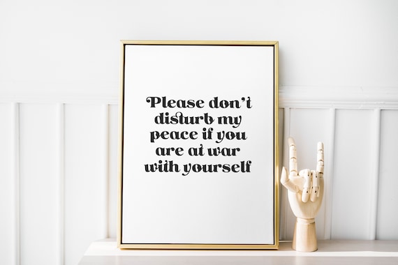Dont Disturb My Peace Vintage Typographic Poster Print Zen Priorities Living Roombedroomkitchen Wall Art A5a4a3a2a1a0