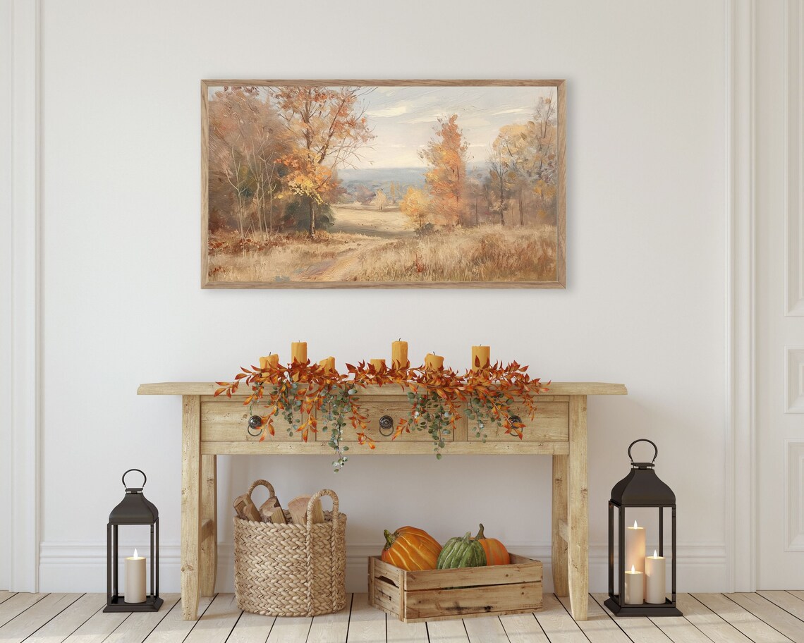 Autumn Countryside Landscape, Farmhouse Art Print - Image 2