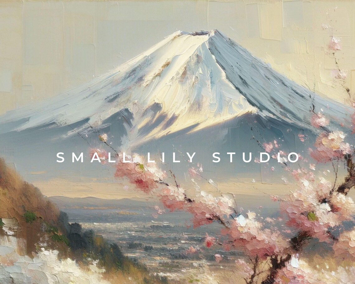 Mt Fuji Spring in Japan Art Print, Seasonal Landscape - Image 4