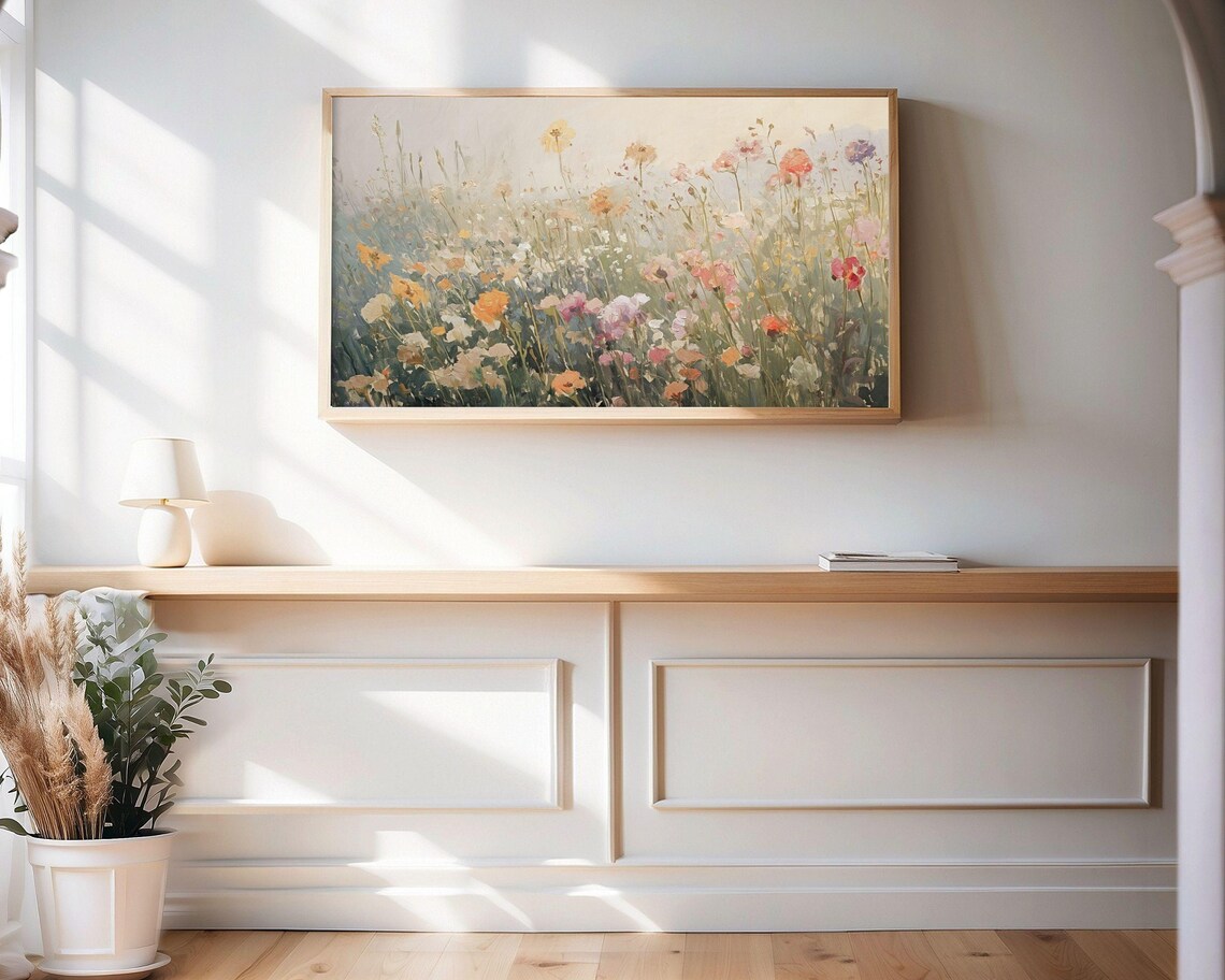 Summer Wildflower Field Vintage Style Art Print - Image 2