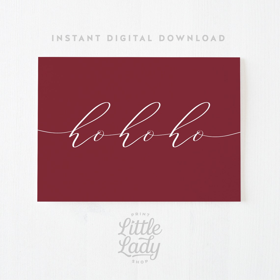 Ho Ho Ho Santa Christmas Art Print - Image 4
