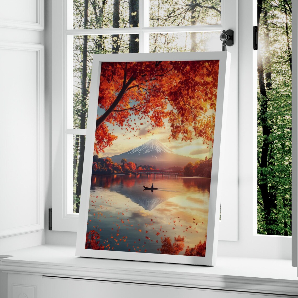 Mount Fuji Japanese Travel Poster, Cherry Blossom - Image 3