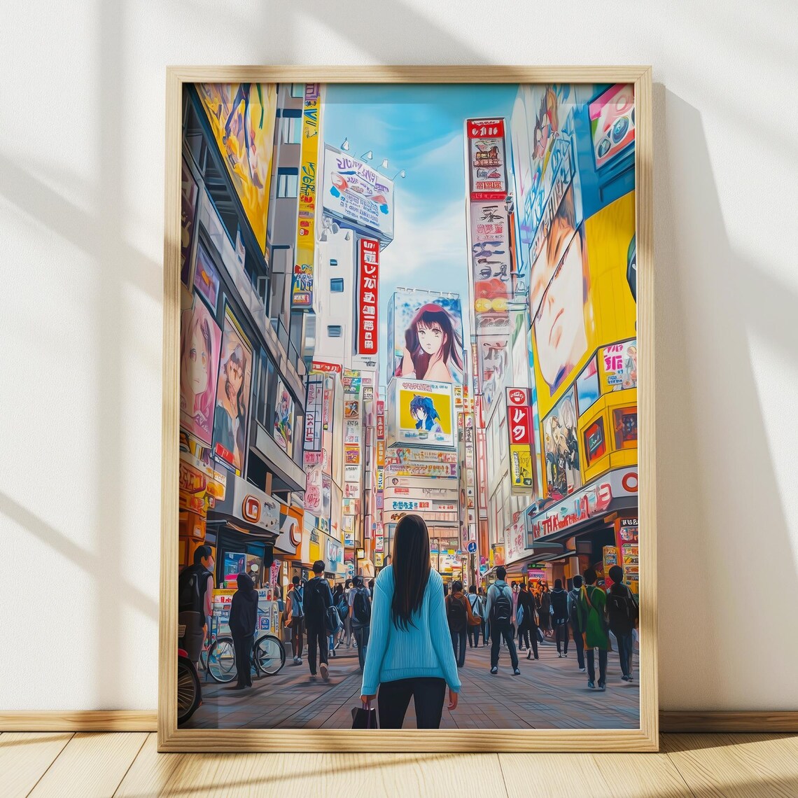 Akihabara Anime Billboards Daytime Tokyo Street Japan Poster